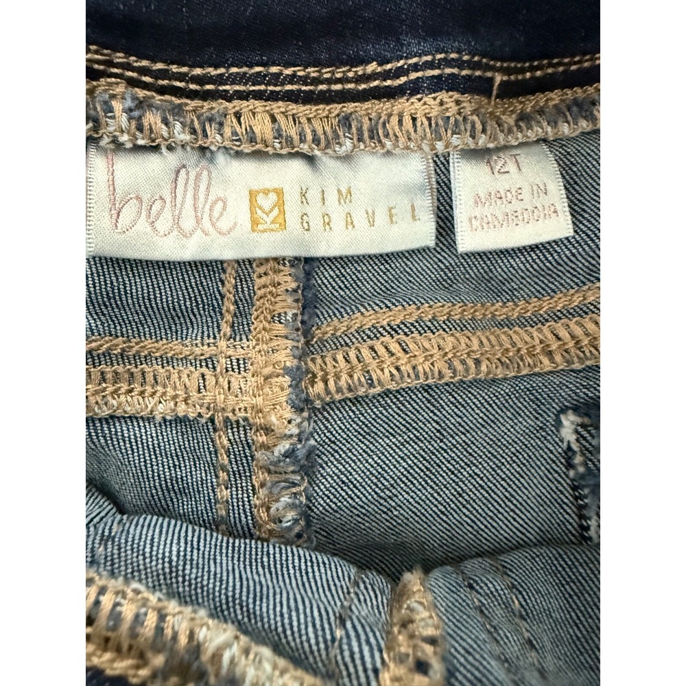 Belle Kim Gravel Women's 12T Pull On Deep Hem Dark Wash Jeans 27" Inseam‎ - Picture 5 of 7